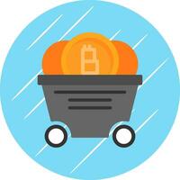 Mine cart Vector Icon Design