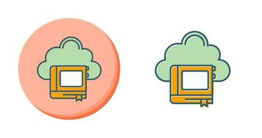 Cloud Library Vector Icon