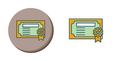 icono de vector de certificado