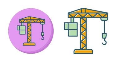 Crane Lifting Vector Icon