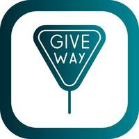 Give Way Vector Icon Design