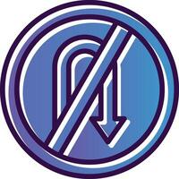 No Turn Vector Icon Design