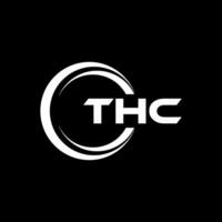 thc letra logo diseño, inspiración para un único identidad. moderno elegancia y creativo diseño. filigrana tu éxito con el sorprendentes esta logo. vector