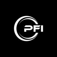 pfi letra logo diseño, inspiración para un único identidad. moderno elegancia y creativo diseño. filigrana tu éxito con el sorprendentes esta logo. vector