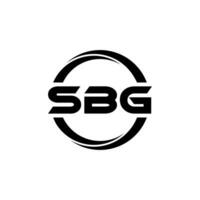 diseño del logotipo de la letra sbg en la ilustración. logotipo vectorial, diseños de caligrafía para logotipo, afiche, invitación, etc. vector