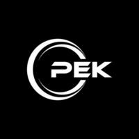 PEK Letter Logo Design, Inspiration for a Unique Identity. Modern Elegance and Creative Design. Watermark Your Success with the Striking this Logo. vector