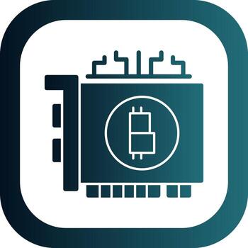 Bitcoin mining Vector Icon Design