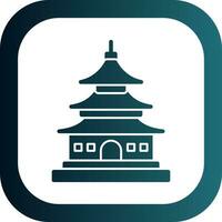 Asian temple Vector Icon Design