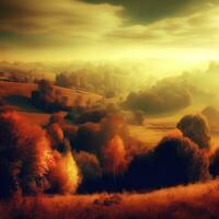 otoño paisajes ai generativo foto