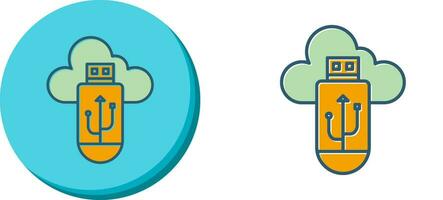 Usb Cloud Vector Icon