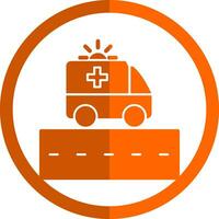 Ambulance Lane Vector Icon Design