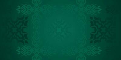 arabic motif green background vector