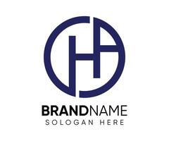 H A logo design vector template