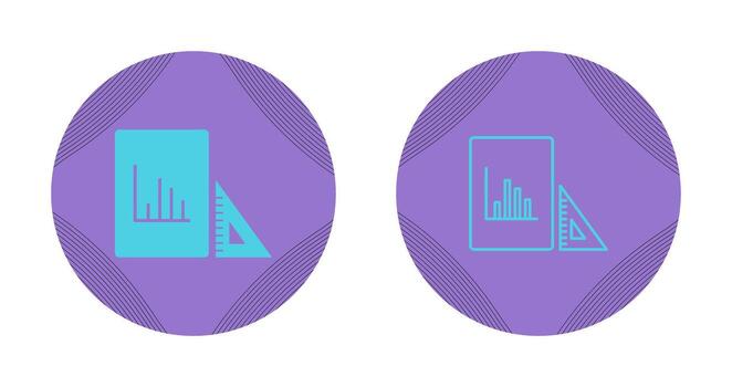 Set Square and Graph Vector Icon