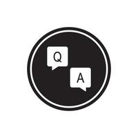 question and answer icon vector