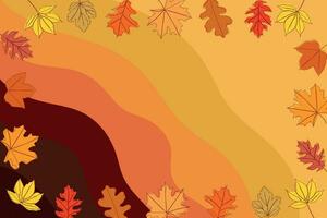 Vector background of autumn foliage. Autumn leaves. Hand drawn autumn wallpaper for cards, flyers, posters, banners, cover design, invitation cards, prints and wall art.