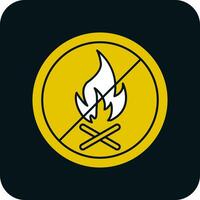 No Fire Allowed Vector Icon Design