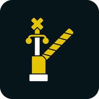 Level Crossing Vector Icon Design