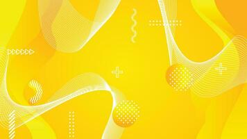 white and yellow fluid shapes abstract background vector