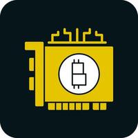 Bitcoin mining Vector Icon Design