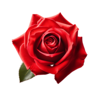 Natural Red Rose Flower ai generative png