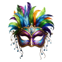 festlich Karneval gras venezianisch oder Karneval Maske ai generativ png