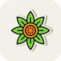 diseño de icono de vector de girasol