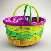 Free photos of color ful basket design high quality picture by ai generated.