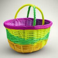 Free photos of color ful basket design high quality picture by ai generated.