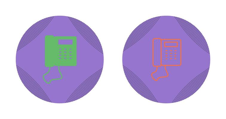 Telephone Set Vector Icon
