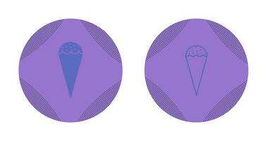 icono de vector de helado de cono