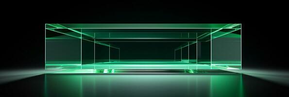 Abstract 3d background green 3D floor background 3D cubes background 3D square background 3D rectangle background ai generated photo