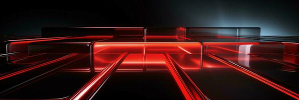 Abstract 3d background red 3D cubes background red 3D square background 3D rectangle background ai generated photo