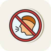 No Talking Vector Icon Design