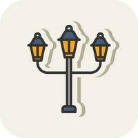 Streert Lamp Vector Icon Design