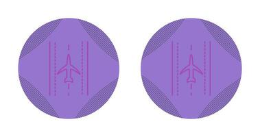 Plane on Runway Vector Icon