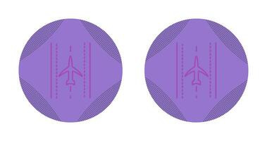 Plane on Runway Vector Icon