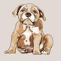 acuarela estilo mano dibujo perro animal mascotas para póster o elemento diseño promoción aficionados vector