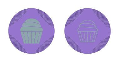 icono de vector de muffin de crema