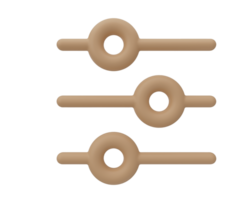 Symbol Einstellungen-Schieberegler 3d Illustration. png