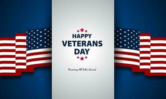 Happy Veterans Day United States of America background vector illustration