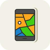 Gps phone Vector Icon Design