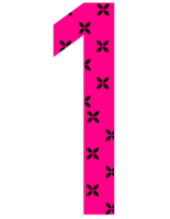 Illustration png cute bright pink numbers