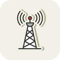 Radio tower Vector Icon Design