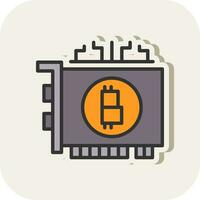 Bitcoin mining Vector Icon Design