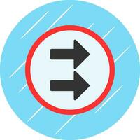 Right Turn Vector Icon Design