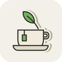 verde té vector icono diseño