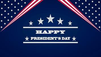 Happy President's Day American Flag Background Blue Design, Banner, Poster, Greeting Card Illustration. photo
