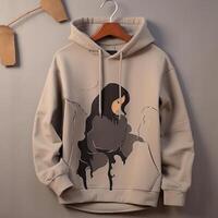 a hoodie with picture of girl on it photo