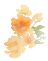 Flower watercolor clip art AI generated png